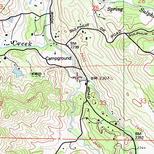 Topographic Map of Alder Creek, CA