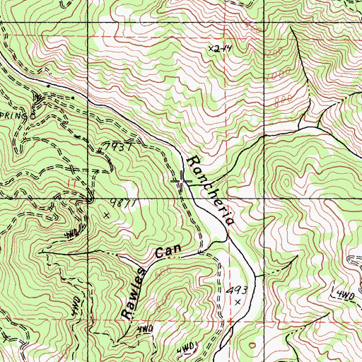 Topographic Map of Alder Creek, CA