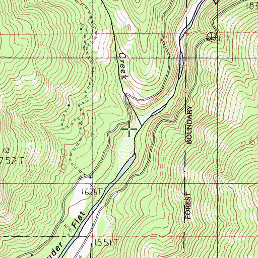 Topographic Map of Alder Creek, CA
