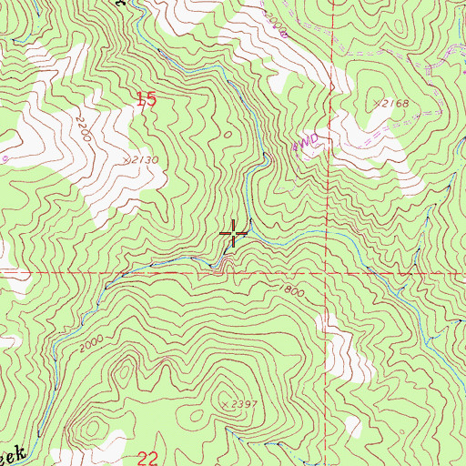 Topographic Map of Alder Creek, CA