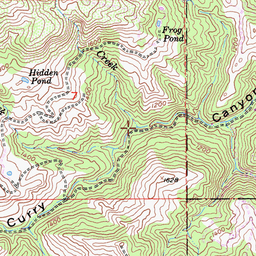 Topographic Map of Alder Creek, CA