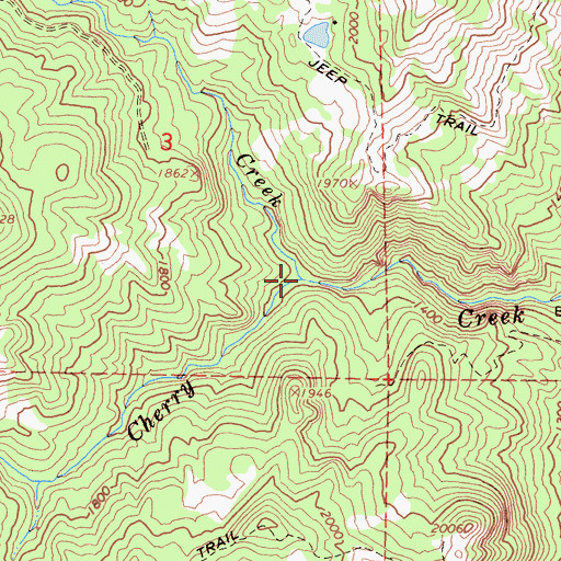 Topographic Map of Alder Creek, CA