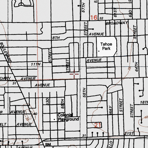 Topographic Map of All Hallows School, CA