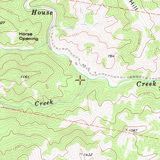 Topographic Map of Allen Creek, CA