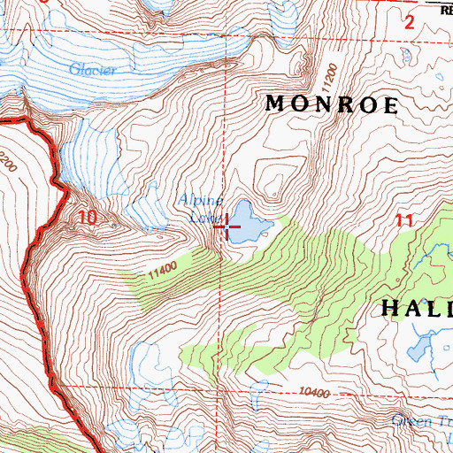 Topographic Map of Alpine Lake, CA