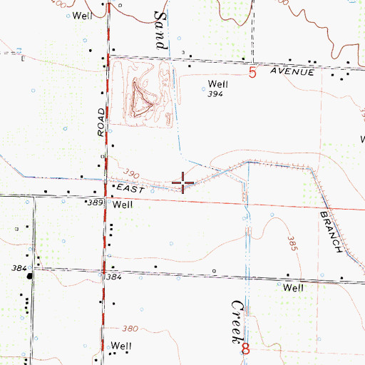 Topographic Map of Alta East Branch Canal, CA