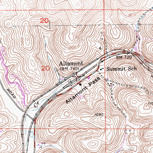 Topographic Map of Altamont, CA