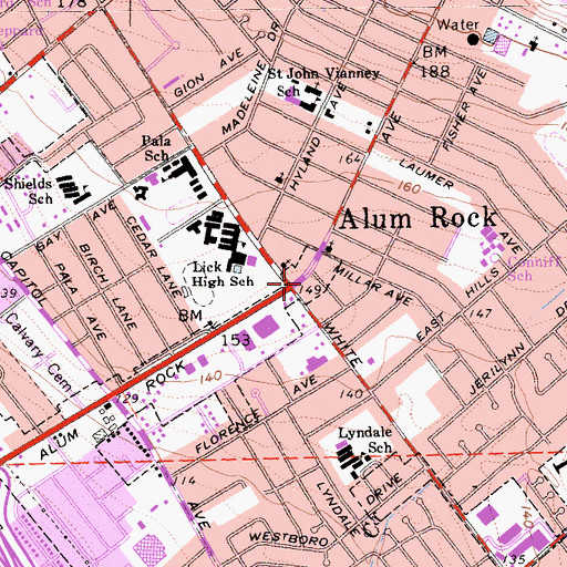 Topographic Map of Alum Rock, CA