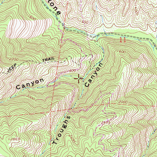 Topographic Map of Alvisa Canyon, CA