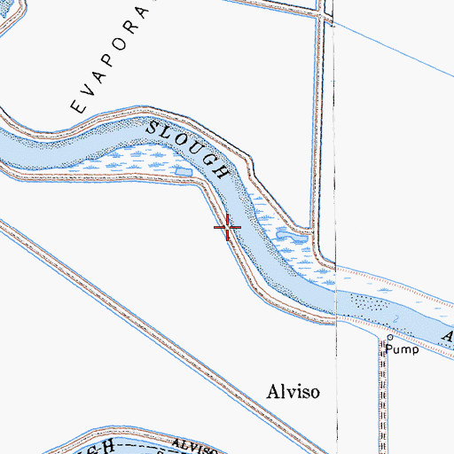 Topographic Map of Alviso Slough, CA