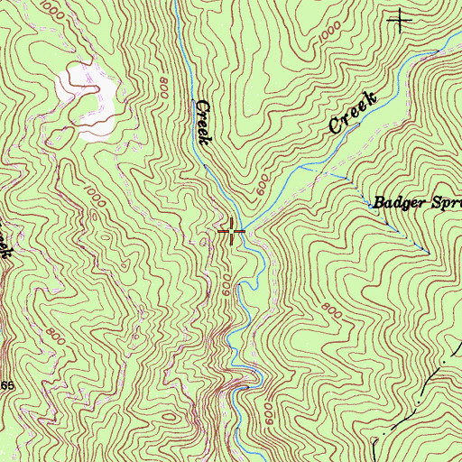Topographic Map of Amaya Creek, CA