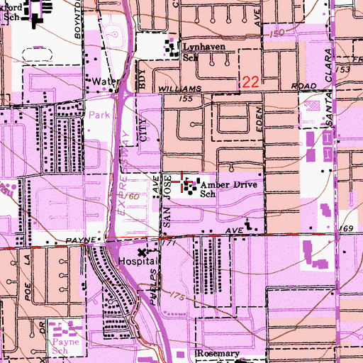 Topographic Map of Primary Plus School, CA