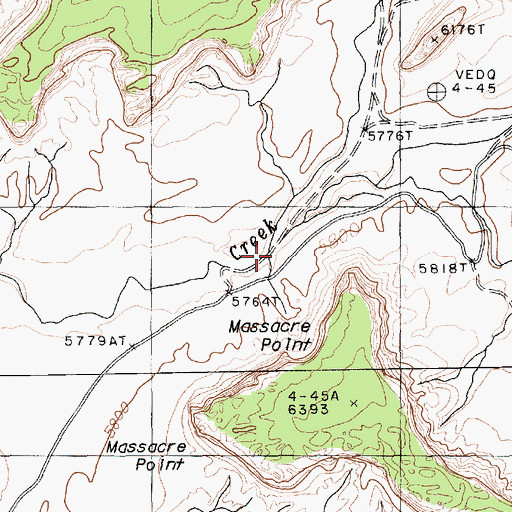 Topographic Map of Splashing Water Canyon, AZ