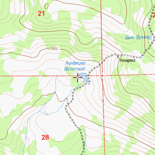 Topographic Map of Ambrose Reservoir, CA