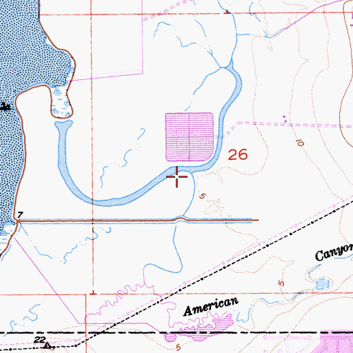 Topographic Map of American Canyon Creek, CA