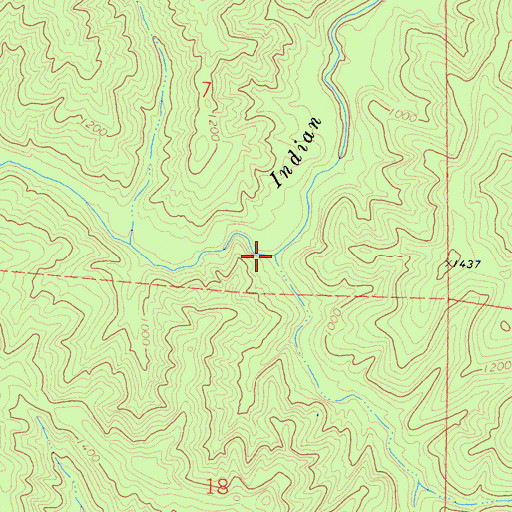 Topographic Map of Anderson Creek, CA