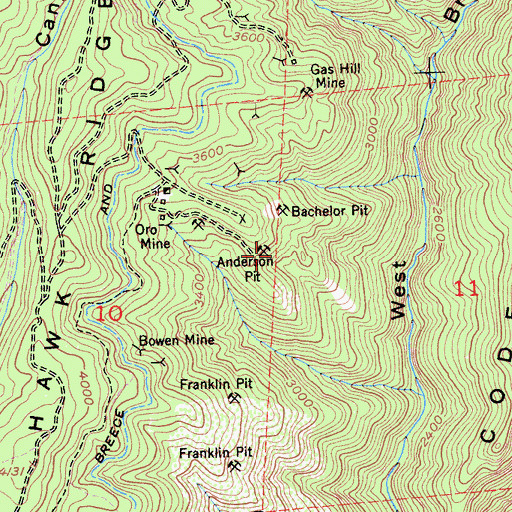 Topographic Map of Anderson Pit, CA