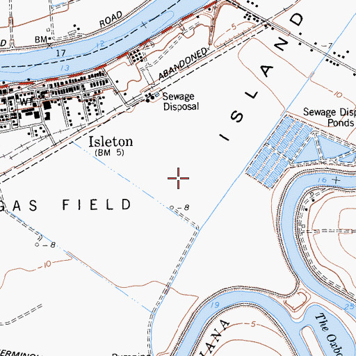 Topographic Map of Andrus Island, CA