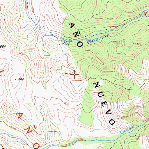 Topographic Map of Ao Nuevo State Park, CA