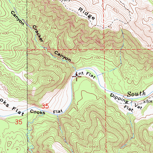Topographic Map of Ant Flat, CA