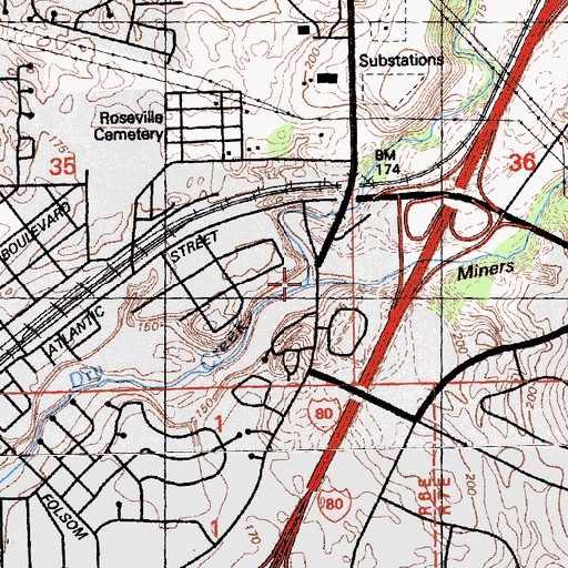 Topographic Map of Antelope Creek, CA