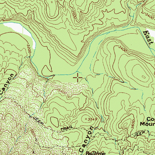 Topographic Map of Bullfrog Canyon, AZ