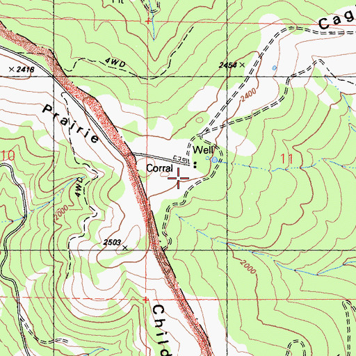 Topographic Map of Anton Lyons Ranch, CA