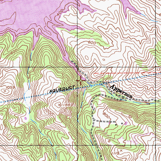 Topographic Map of Apperson Creek, CA