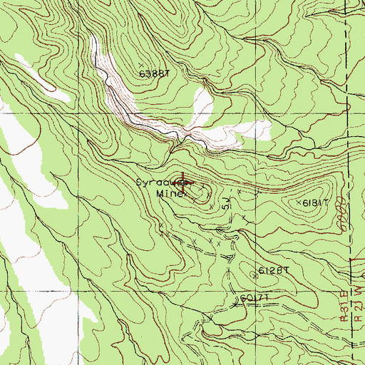 Topographic Map of Syracuse Mine, AZ