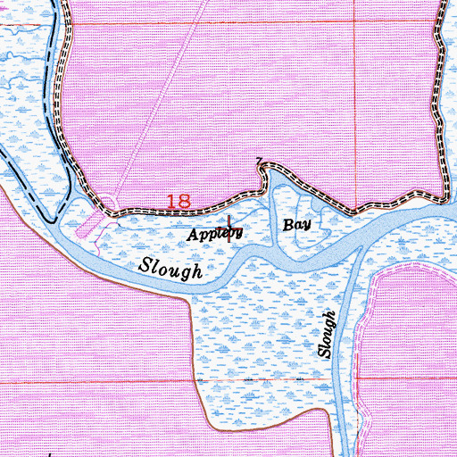 Topographic Map of Appleby Bay, CA