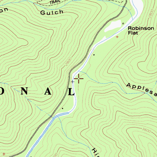 Topographic Map of Applesauce Gulch, CA