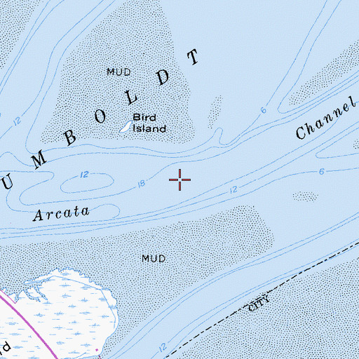 Topographic Map of Arcata Channel, CA