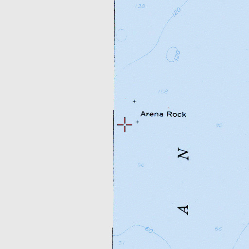 Topographic Map of Arena Rock, CA