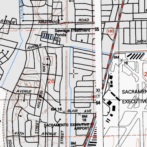 Topographic Map of Argonaut Continuation High School (historical), CA