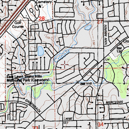 Topographic Map of Arlington Heights Elementary School, CA