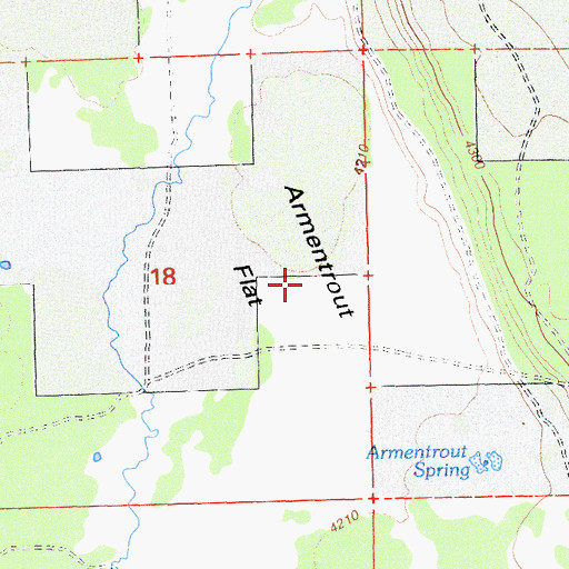 Topographic Map of Armentrout Flat, CA