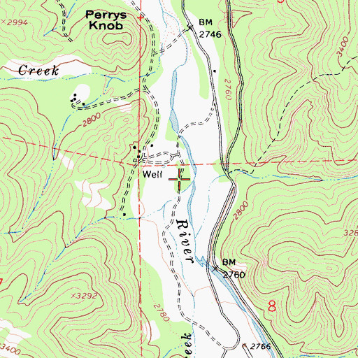 Topographic Map of Armstrong Creek, CA