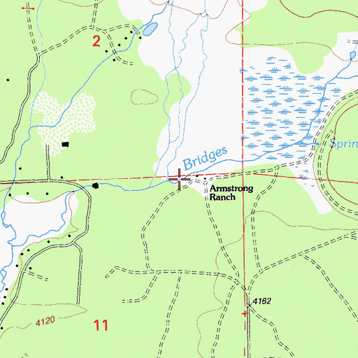 Topographic Map of Armstrong Ranch, CA