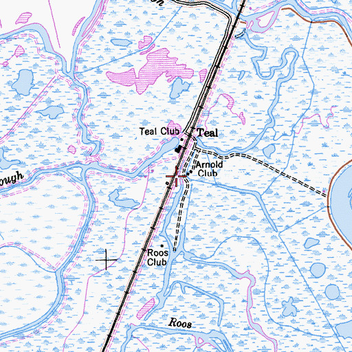 Topographic Map of Arnold Club, CA