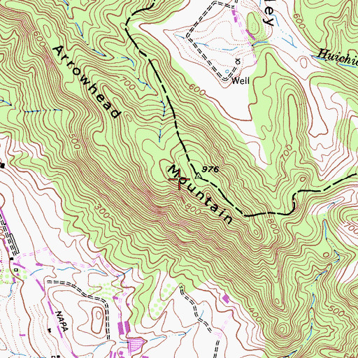 Topographic Map of Arrowhead Mountain, CA