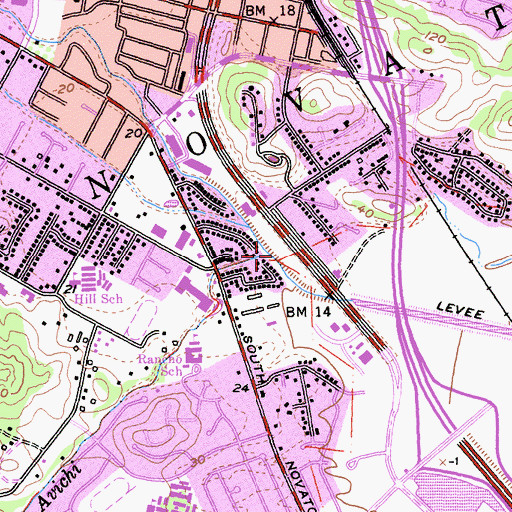 Topographic Map of Arroyo Avichi, CA