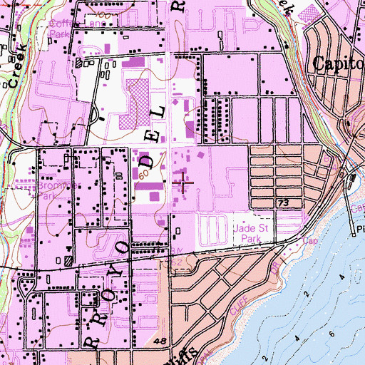 Topographic Map of Arroyo Del Rodeo, CA