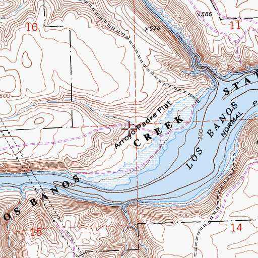 Topographic Map of Arroyo Padre Flat, CA