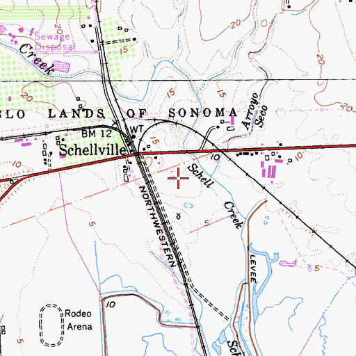 Topographic Map of Arroyo Seco, CA