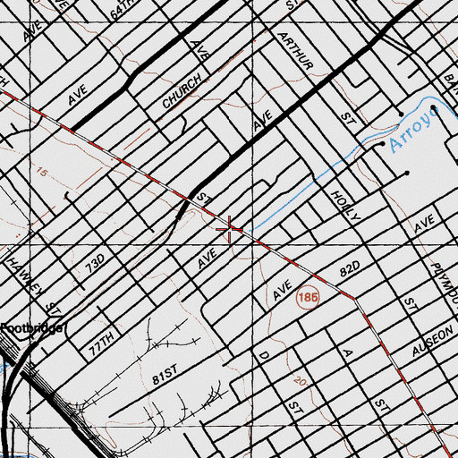 Topographic Map of Arroyo Viejo, CA