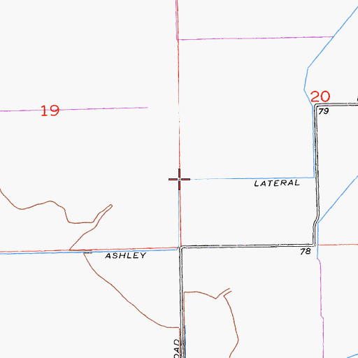 Topographic Map of Ashley Lateral, CA