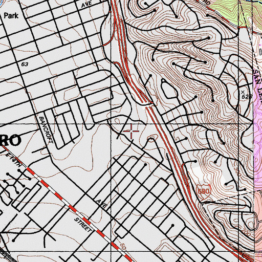 Topographic Map of Assumption Catholic School, CA