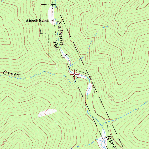 Topographic Map of Atkins Creek, CA