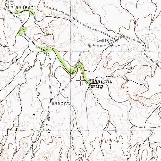 Topographic Map of Tohatchi Spring, AZ