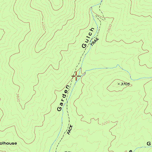 Topographic Map of Ault Gulch, CA